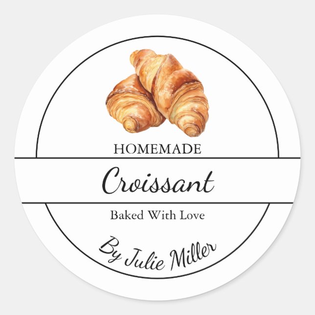 Adesivo Rótulo Croissant Simples (Frente)