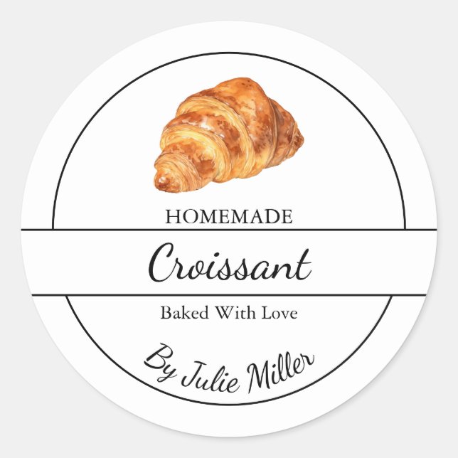 Adesivo Rótulo Croissant Simples (Frente)