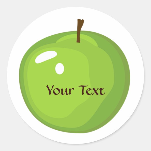Adesivo Rótulo da Apple Verde (Frente)