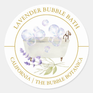 Adesivo Rótulo da Banheira da Bolha de lavanda