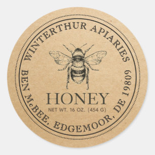 Adesivo Rótulo da cerveja Kraft Honey Jar Vintage