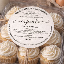 Rótulo da Lei da Casa de Bolos de Cupcake Moderna
