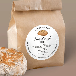 Adesivo Rótulo da Lei de Algodão para Pão de Sourdough Mod