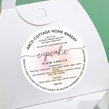 Rótulo da Lei Modern Cupcake Cottage