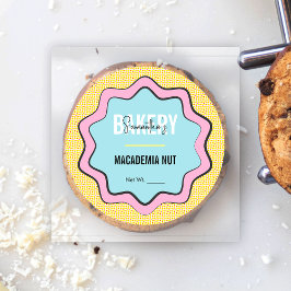 Adesivo Rótulo da Padaria Trendy Retro Girly Catering