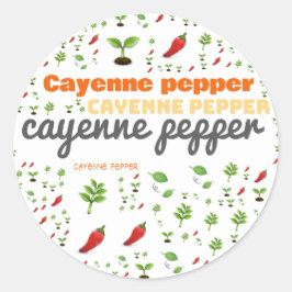 ADESIVO RÓTULO DA PALAVRA HERB - CAYENNE PEPPER