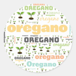ADESIVO RÓTULO DA PALAVRA HERB - OREGANO