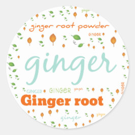 ADESIVO RÓTULO DA PALAVRA HERB - PÓ RAIZ GINGER
