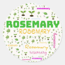 ADESIVO RÓTULO DA PALAVRA HERB - ROSEMARY