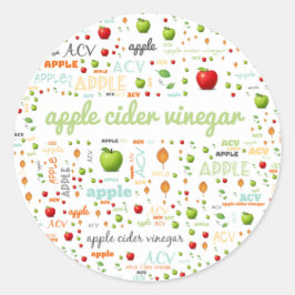 ADESIVO RÓTULO DA PALAVRA HERB - VINEGAR CIDER DA MAÇÃ
