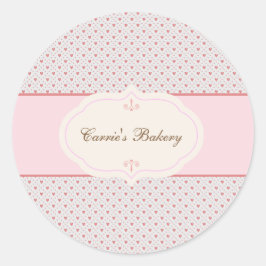 Adesivo Rótulo da Panificação Romântica da Vintage
