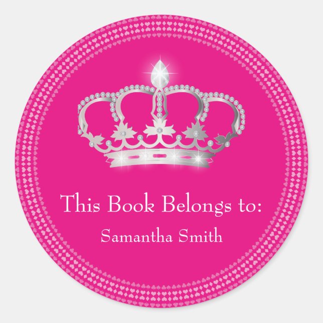 Adesivo Rótulo da princesa Crown (Frente)