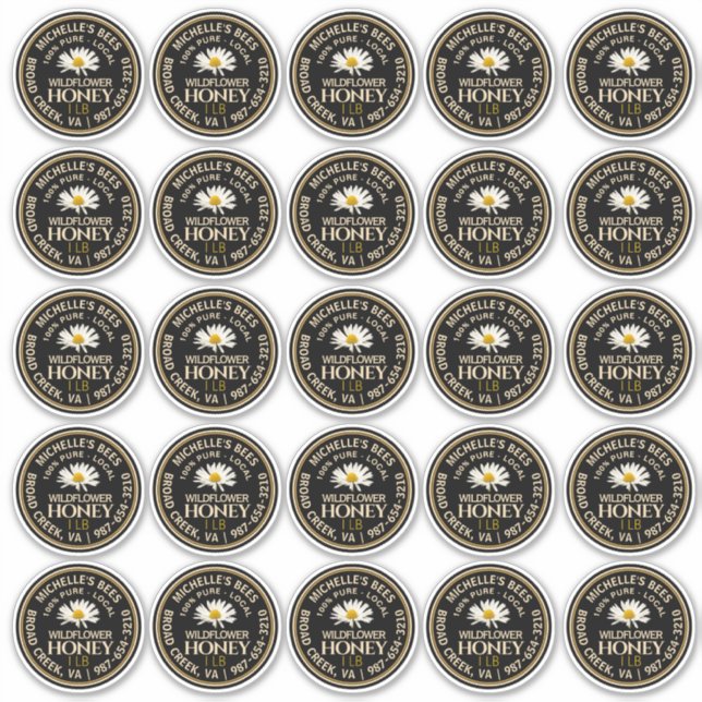 Adesivo Rótulo da tampa de latão de boca larga Mason Jar d (Frente)