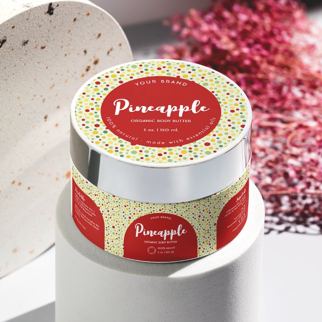 Adesivo Rótulo da tampa do jar cosmético do círculo do Abs (Criador carregado)