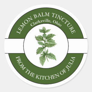 Adesivo Rótulo da Tintura de Limão Balm