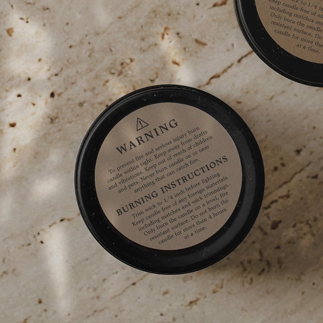 Adesivo Rótulo da Vela das Instruções de Queima de Aviso d (Criador carregado)