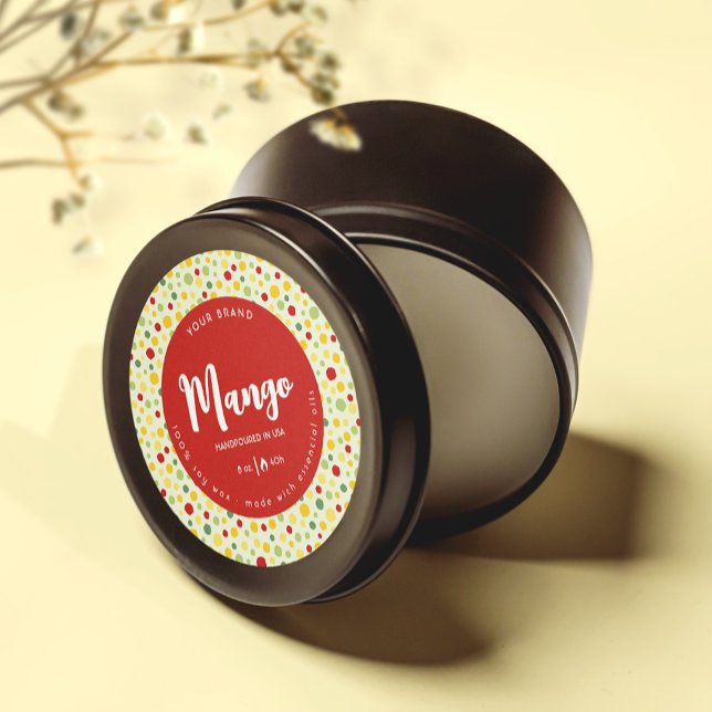 Adesivo Rótulo da Vela do Abstrato do Círculo dos Pontos d (Criador carregado)