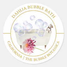 Rótulo Dahlia Bubble Bath