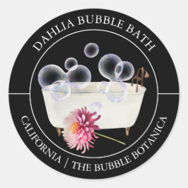 Adesivo Rótulo Dahlia Bubble Bath
