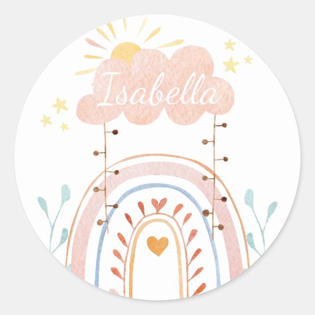 Adesivo Rótulo das Crianças do Arco-Íris Cuja Cobra d'Água (Frente)