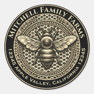 Adesivo Rótulo de Abelhas de Mel