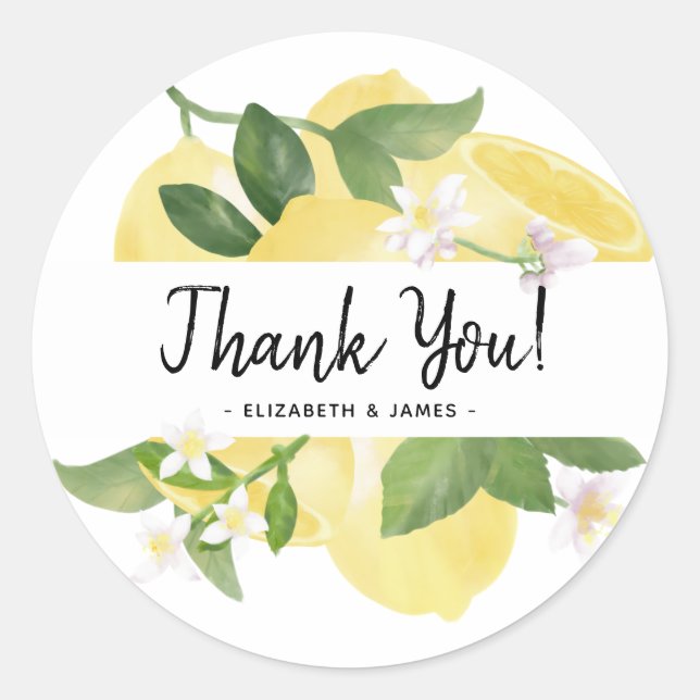 Adesivo Rótulo de Agradecimento Moderno Rústico em Script  (Frente)