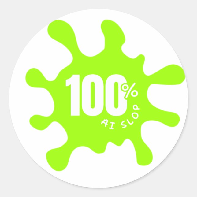 Adesivo Rótulo de AI 100% Inútil (Frente)