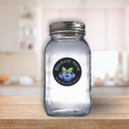 Adesivo Rótulo de alimento de xarope de mirtilo para negóc