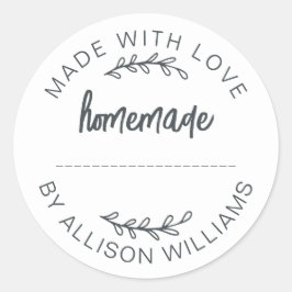 Adesivo Rótulo de Alimentos Caseiros Feito com Amor