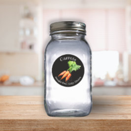 Adesivo Rótulo de Alimentos Cenouras Negócios de Enlatamen