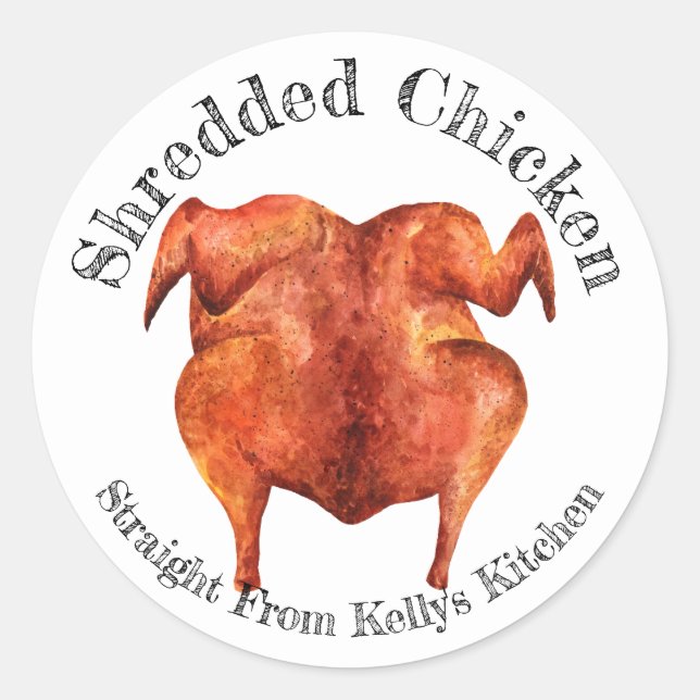 Adesivo Rótulo de Alimentos de Frango Desfiado para Negóci (Frente)