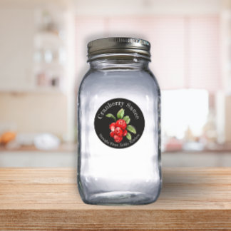 Adesivo Rótulo de Alimentos Molho de Cranberry Negócio de