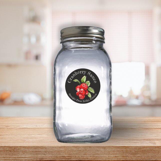 Adesivo Rótulo de Alimentos Molho de Cranberry Negócio de  (Criador carregado)