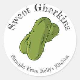 Adesivo Rótulo de Alimentos Picles Gherkin Negócio de Enla