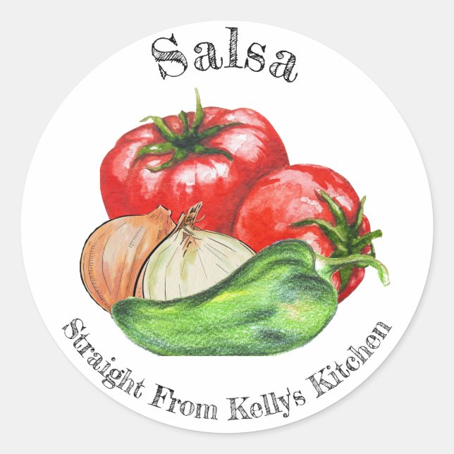 Adesivo Rótulo de Alimentos Salsa de Tomate para Negócios  (Frente)