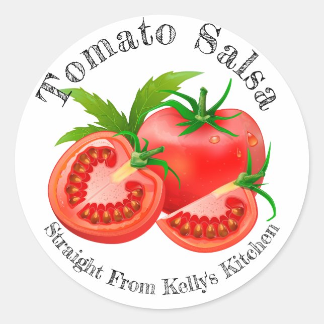 Adesivo Rótulo de Alimentos Salsa de Tomate para Negócios  (Frente)
