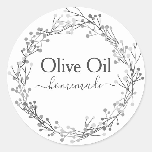 Adesivo Rótulo de Artesanato de cupão de azeite Rustic Vin (Frente)