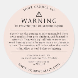 Adesivo Rótulo de Aviso de Embalagem de Vela Moderna - Ros