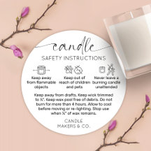 Rótulo de Aviso de Vela Escrita Preta Moderna Escr