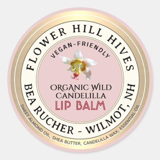 Adesivo Rótulo de Balão de Cera de Candelilha, AMIGA VEGAN (Frente)