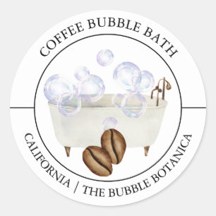 Adesivo Rótulo de Banheira do Café