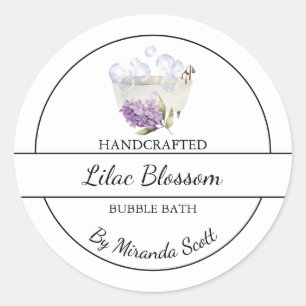 Adesivo Rótulo de Banheira Lilac de Bolha Simples