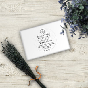 Adesivo Rótulo de Banho e Corpo Homemade Preto e Branco