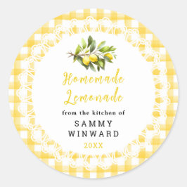 Adesivo Rótulo de bebida de limonada caseira