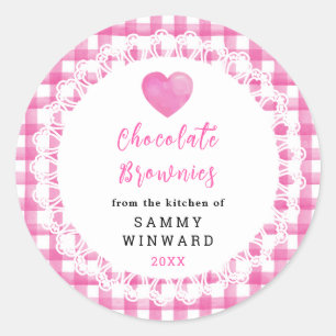 Adesivo Rótulo de Brownies de Chocolate Caseiros