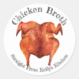 Adesivo Rótulo de Caldo de Frango para Negócios de Enlatam