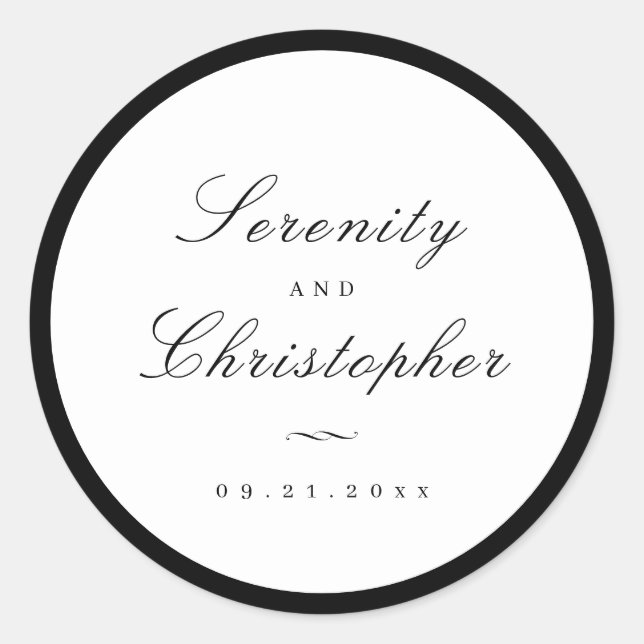 Adesivo Rótulo de caligrafia simples para presentes de cas (Frente)