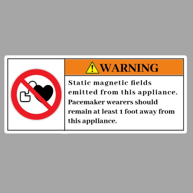 Adesivo Rótulo de Campos Magnéticos Estáticos de Aviso (Criador carregado)