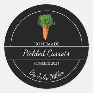 Adesivo Rótulo de Carrots Separados em Casa Simples