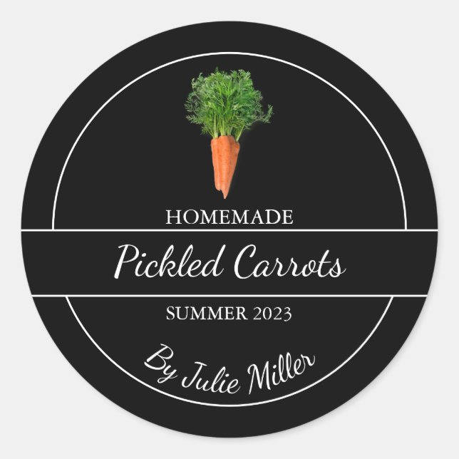 Adesivo Rótulo de Carrots Separados em Casa Simples (Frente)